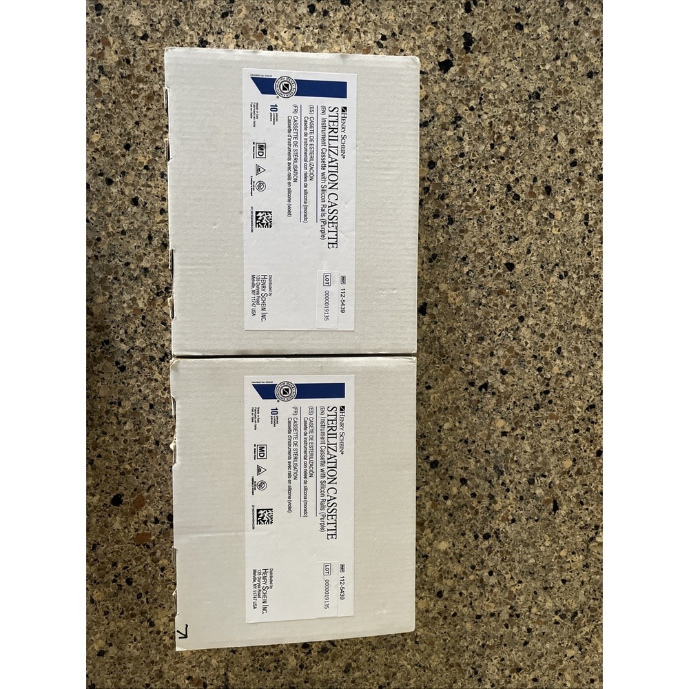 2 Henry Schien Sterilization Cassettes 10 Instruments autoclave 1 New 1 Used 1x